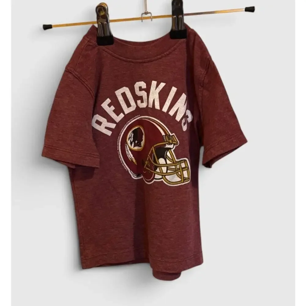 NFL Team Apparel Boys' Heather Maroon T-Shirt Size 2T Retired Redskins logo
